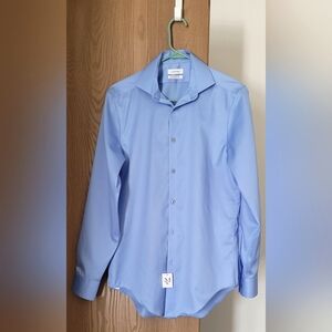 NWTCALVIN KLEIN Infinite NonIron Slim Fit Stretch Collar Dress Shirt14 1/2,32-33